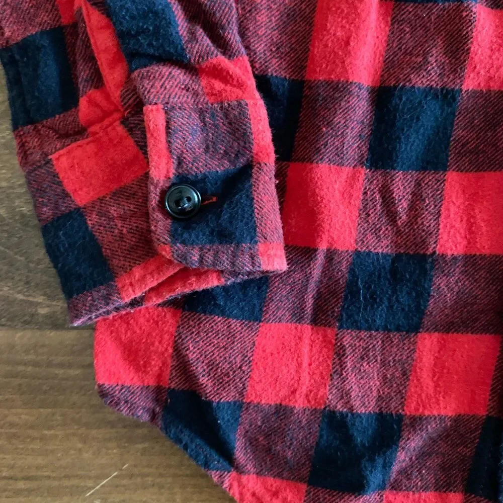 Gap Red & Black Buffalo Plaid Collared Shirt Boys' XS